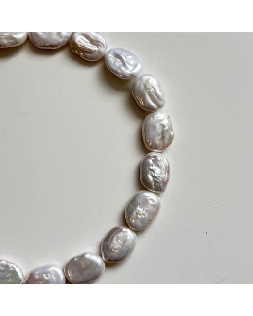 London Atelier Byproduct Blue Freshwater Irregular Square Pearl Necklace
