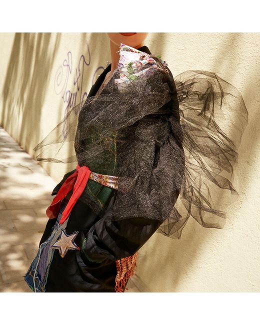 Miro Misljen Black Avant-Garde Patchwork Blazer – Upcycled Art Jacket