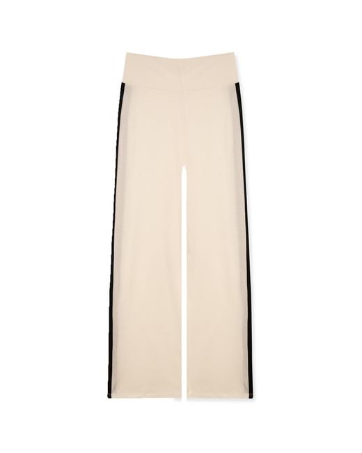 Marianne by Marie Jordane Natural Dylan Wide-Leg Pants