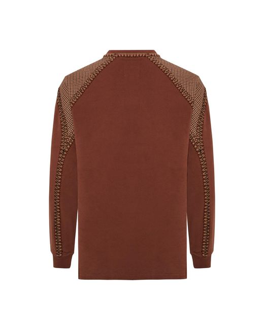 Pcfg Brown Crochet Sweat for men