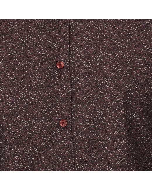 Vustra Purple Prairie Bloom Print Button-Down Shirt for men