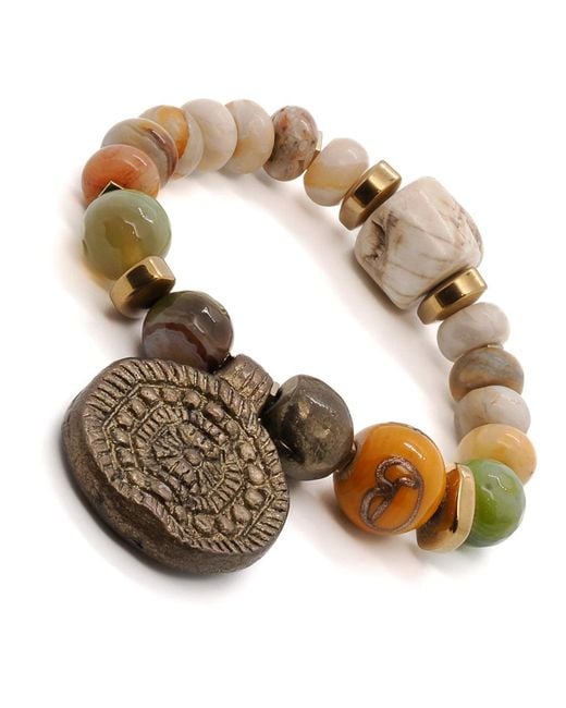 Ebru Jewelry Metallic Vintage Style Unique Bracelet