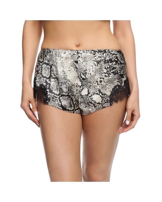 SAINTED SISTERS White Scarlett French Knicker Ivory Snake