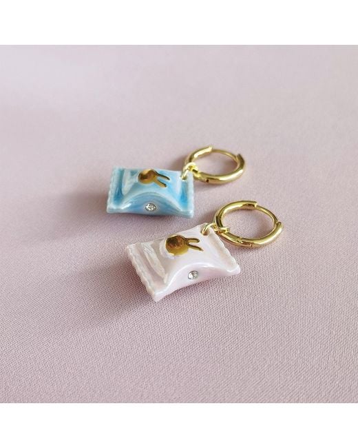 POPORCELAIN Metallic Porcelain Sweet Candy Earrings