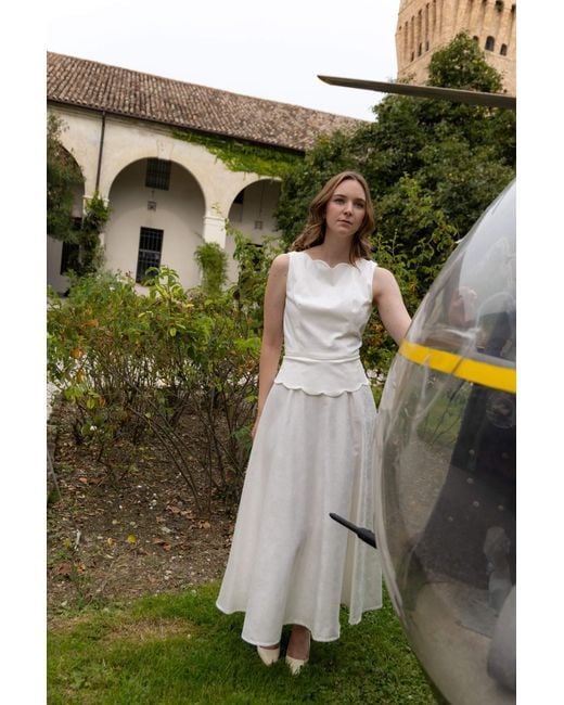 Sofia Tsereteli White Echoed Elegance Gown