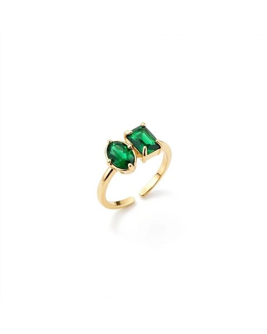 By Virgo Green Zephira Ring