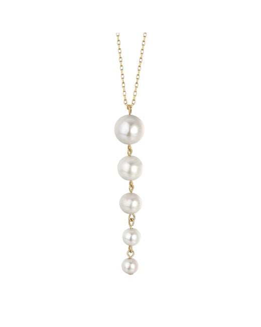 Katy Faye Metallic Catherine Pearl Necklace