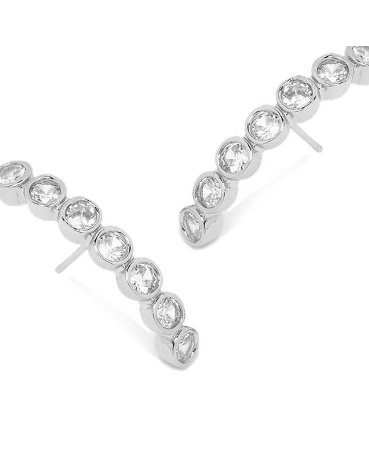 Potoska White Averto Face On Stud Earrings