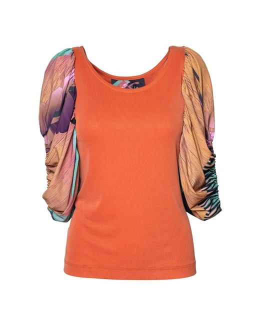 ARTISTA Orange Ivy Shape Top