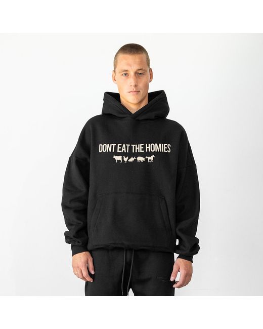 Dont Eat the Homies Black Neutrals Three D Hoodie