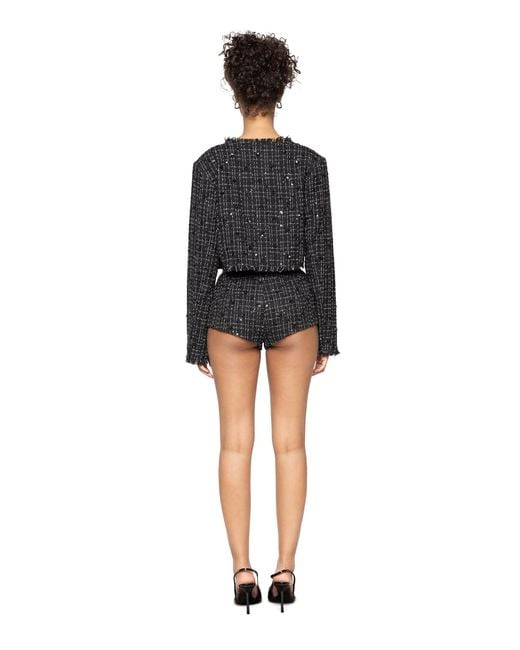 GOD SAVES QUEENS Black Asap Tweed Jacket