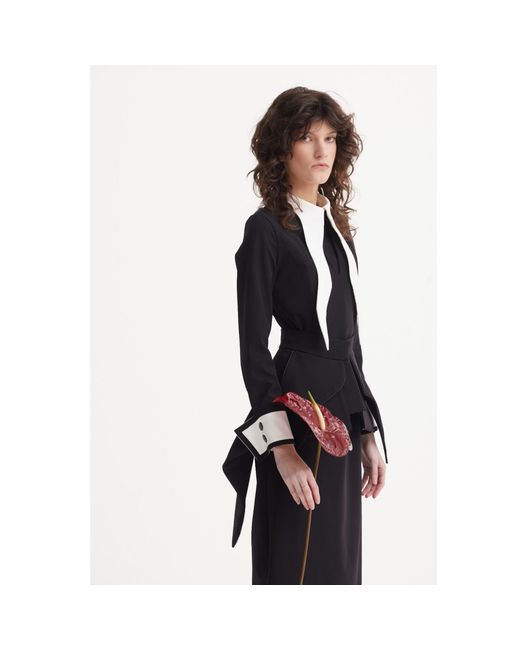 Julia Allert Black Sculpted Peplum Belt