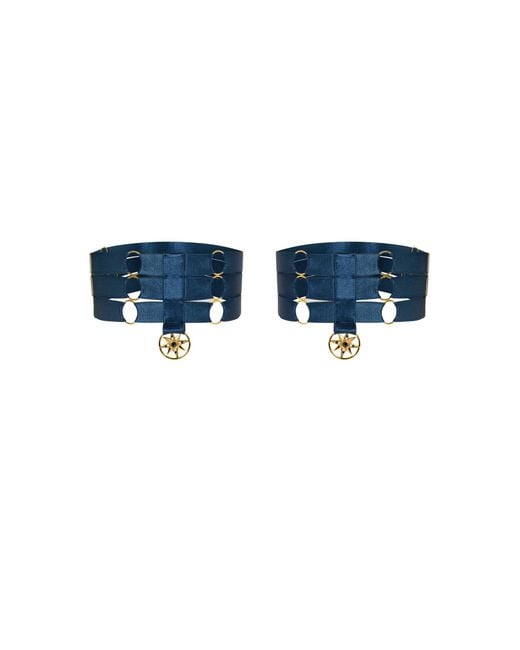 Empress Mimi Blue Celeste Thigh Garters
