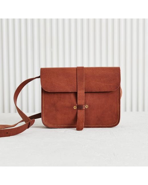 VIDA VIDA Brown Full Grain Leather Bag With Lifetime Guarantee