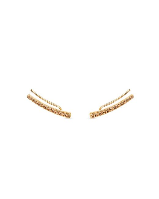 SALLY SKOUFIS Metallic Naked Ear Climber With Made Champagne Diamonds