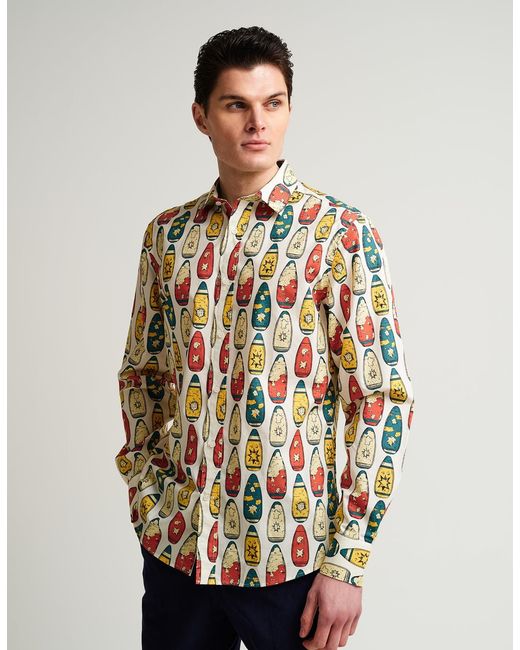 Gresham Blake Multicolor Beach Bombs Shirt for men