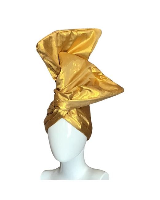 Romer Millinery Yellow Twisturban Turban