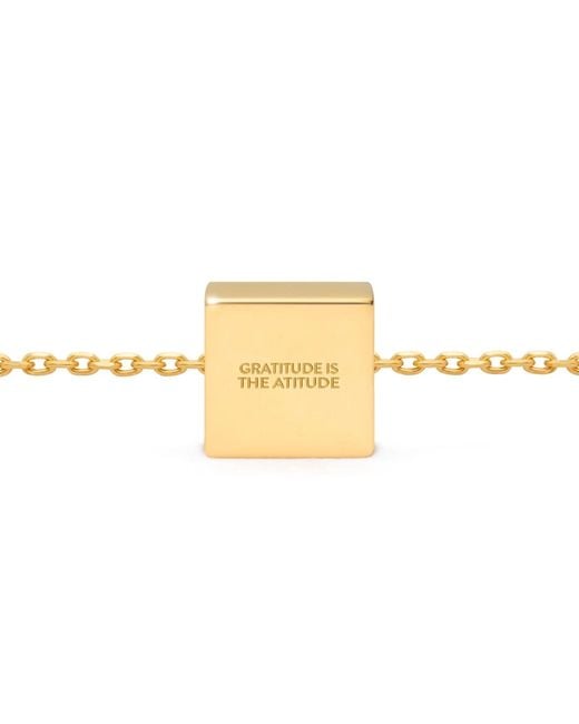 Kouree Metallic 'Gratitude Is The Attitude' Necklace Pendant Charm