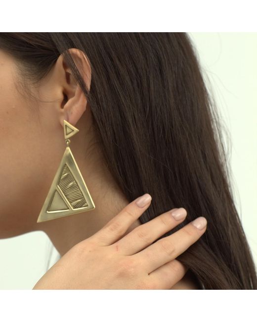 Zeworks Metallic Rays Earrings
