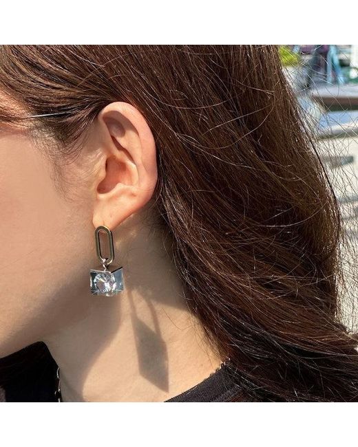 Iostudio Metallic Sparkle Oval Earring