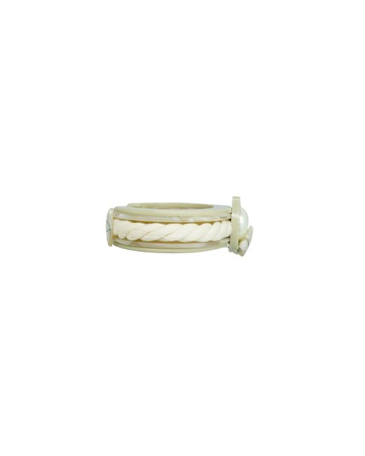 Gissa Bicalho Natural Handmade Bracelet Shell And Pearl Cord Clay