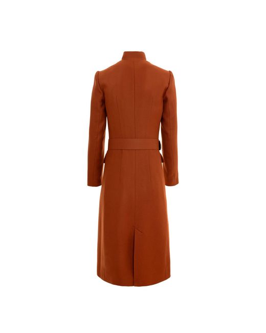 AVENUE No.29 Brown Midi Length Wool Coat With Belt