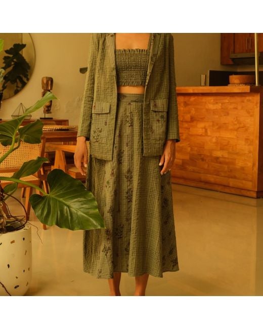 Em & Shi Green Blazer Skirt