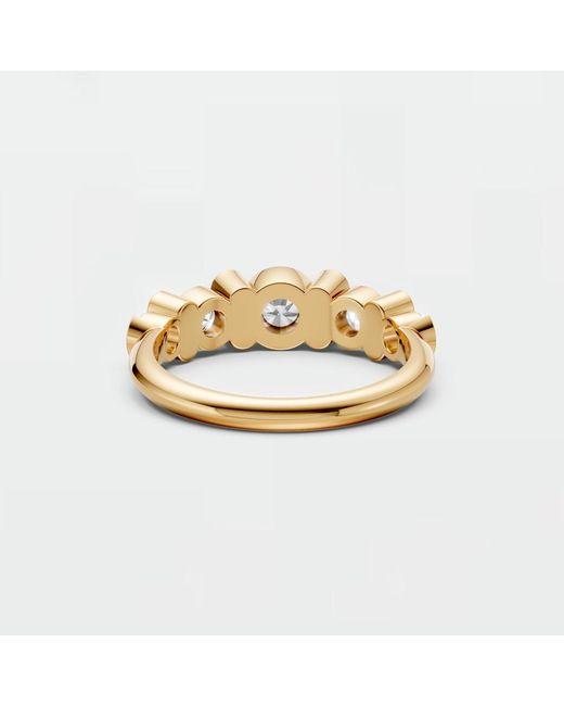 Aya Fine Jewelry White Round Lab Diamond Wedding Band 1.58 Ctw