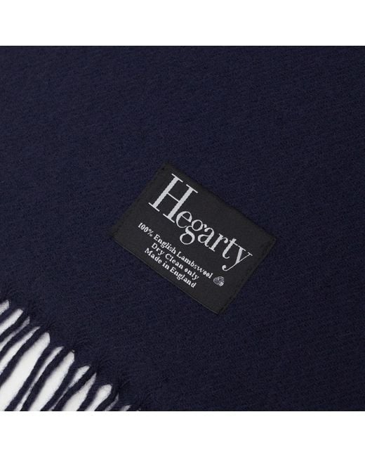 Hegarty Blue Lambswool Scarf for men