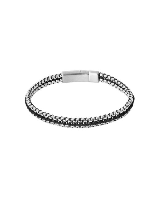 Tateossian Metallic Tris Button Bracelet for men