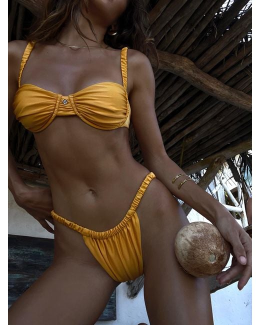 Decolet the label Yellow Sofia Bikini Bottoms