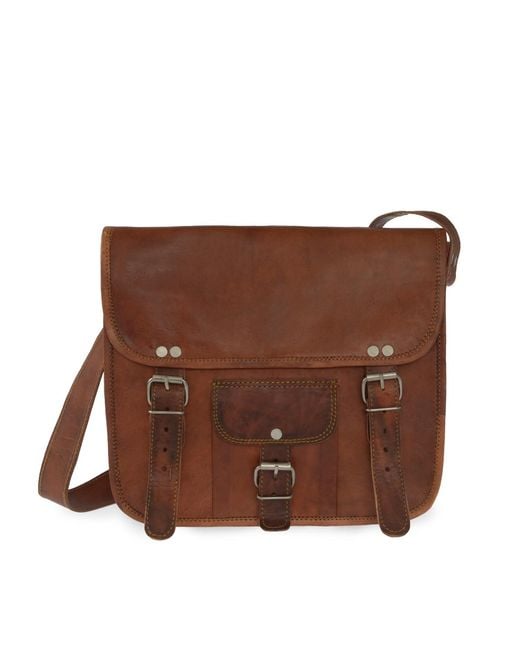 VIDA VIDA Brown Vida Vintage Leather Day Satchel