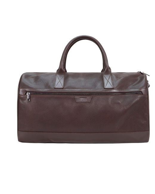 Storm Brown Cares Leather Holdall for men