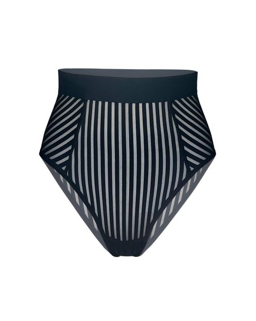 MONIQUE MORIN LINGERIE Black Vertigo Hi Waisted Brief