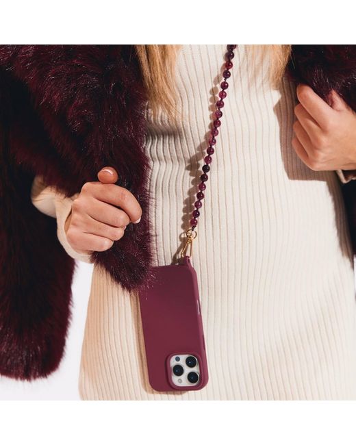 Cordée Cases Purple Scarlett 3-Piece Crossbody Phone Case Set Burgundy