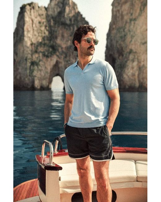 &SONS Trading Co Blue Bianchi Polo for men