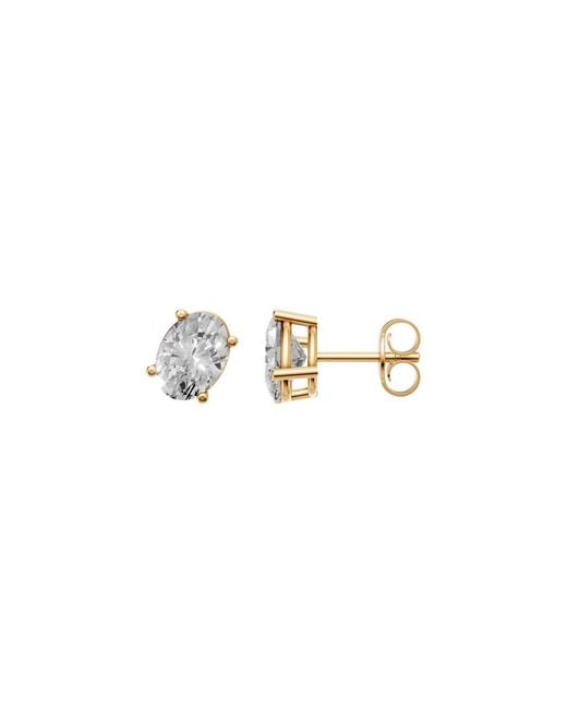 Aya Fine Jewelry White Everyday Oval Lab Diamond Stud Earrings