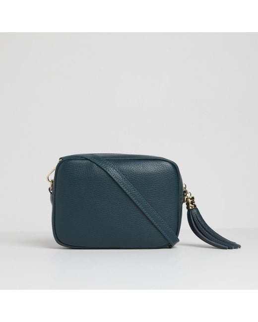 Betsy & Floss Green Verona Crossbody Tassel Bag With Aztec Strap
