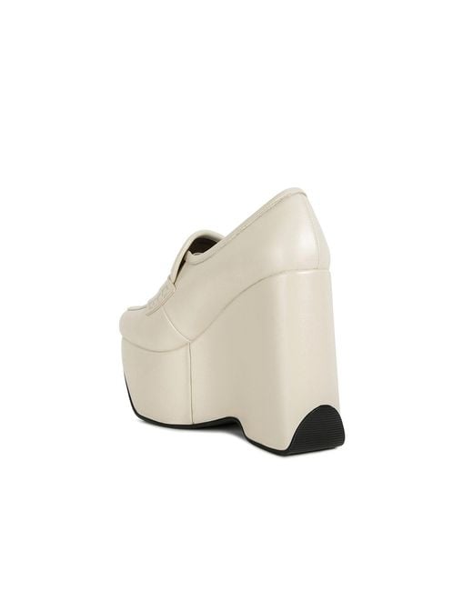 Rag & Co Natural Neutrals Gilliam High Platform Wedge Loafers By Rag & Co
