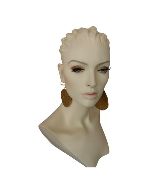 Romer Millinery Green Metallic Silk Coin Earings Assymetrical