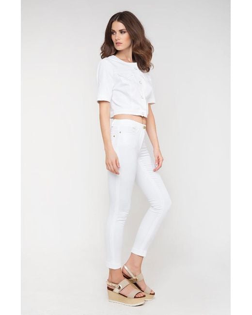 Conquista White Cropped Jacket