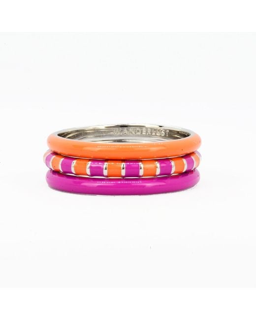 Pinnole Pink From Dusk Till Dawn Thin Ring Stack