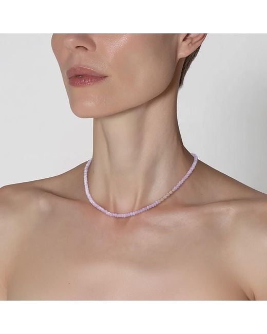 Bombyx House Metallic Kunzite Bead Necklace