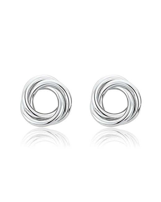 SHYMI Metallic Round Twist Hoop Earrings