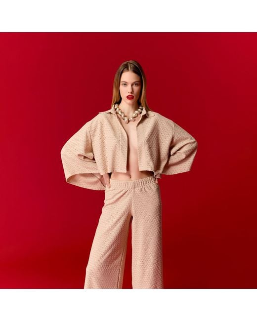 Nur Karaata Pink Neutrals Naomi Pant Shirt Set