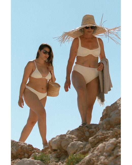 Aqva Swimwear White Neutrals Nude Tortuga Bikini Top
