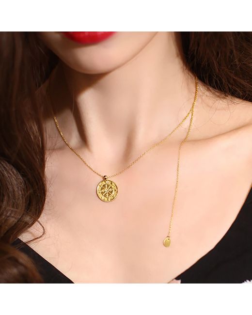 Aurozia Metallic Tarot The Wheel Of Fortune Necklace