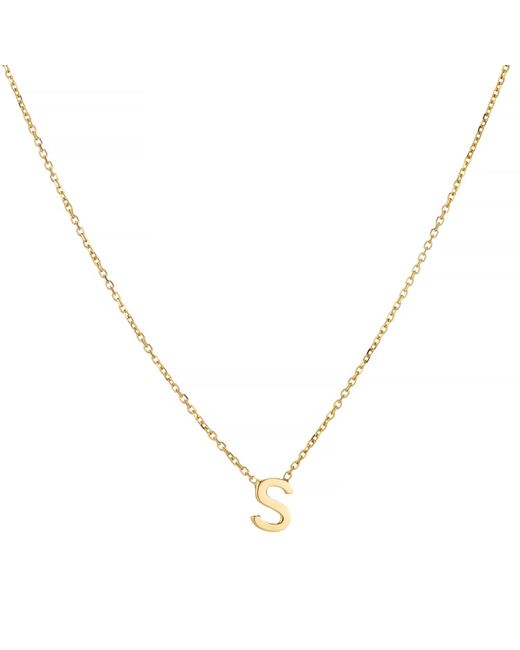 Posh Totty Designs Metallic Petite Gold Initial Necklace
