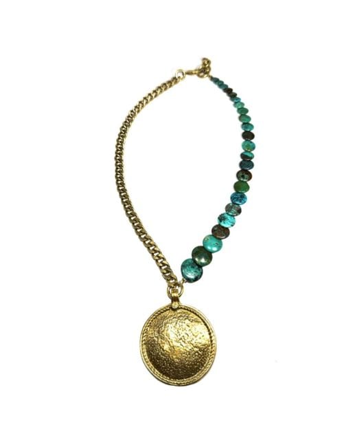 Rachel Nathan Metallic Shield Necklace