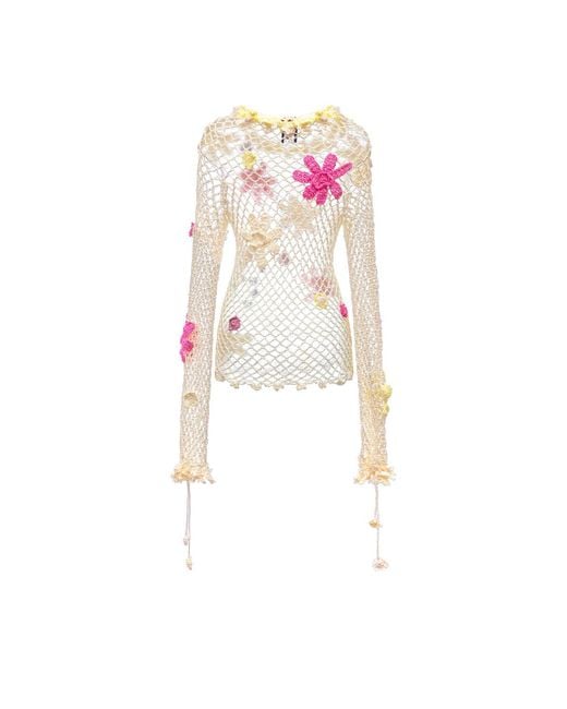 Andreeva White Malva Handmade Crochet Top